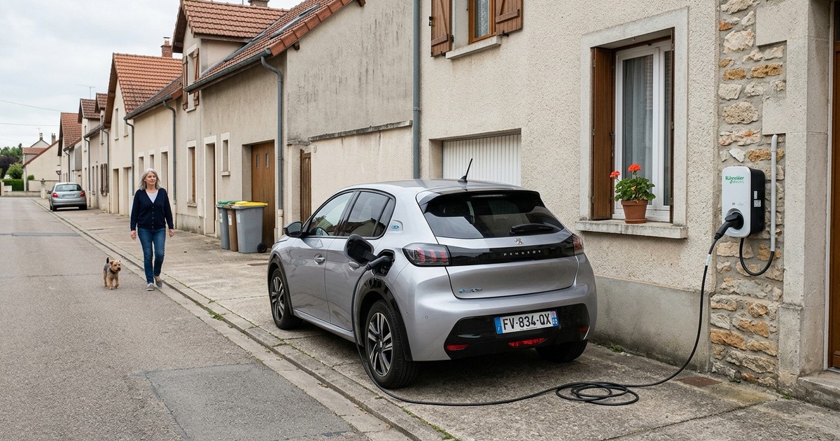 Installation de borne de recharge à Allonville