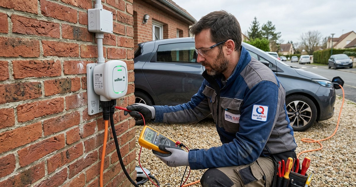Mise en service IRVE d'une borne de recharge à Amiens